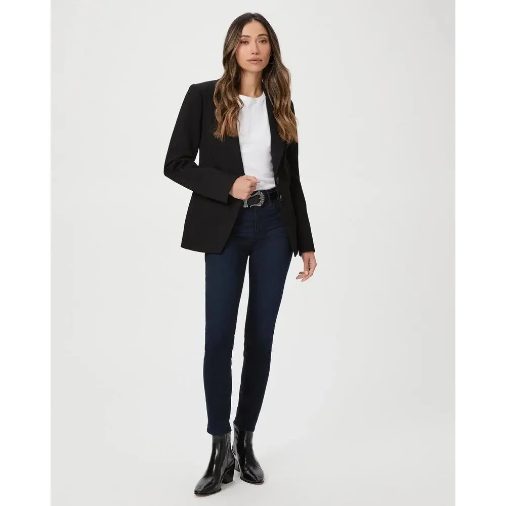 PAIGE Hoxton Ankle High Rise Skinny Jeans Womens 24 Corsica Dark Wash Blue